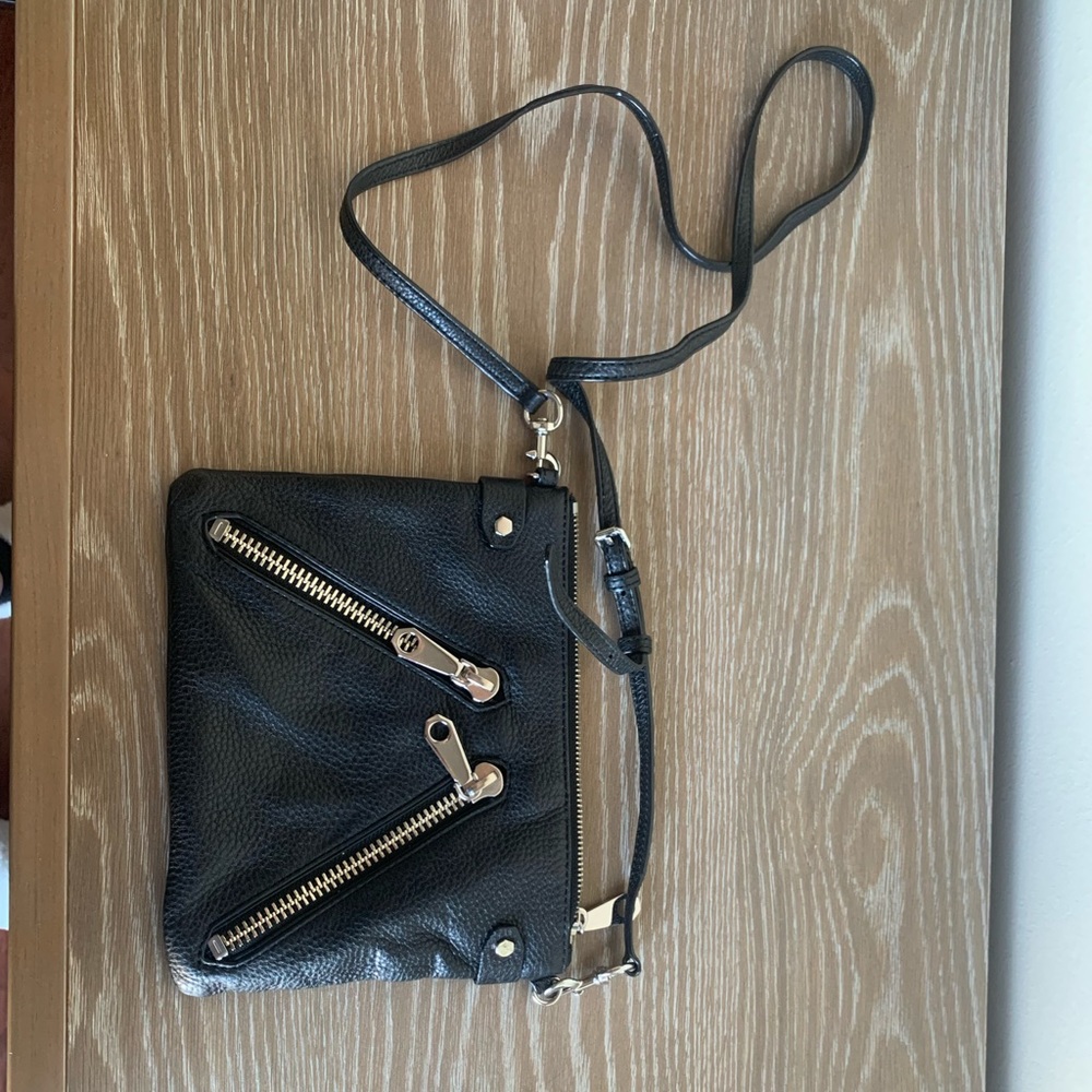 Rebecca Minkoff Black Silver Hardware Crossbody